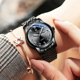 waterproof ontheedge gold blue wristwatches