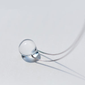 WANTME Fashion Real 100% 925 Sterling Silver Mermaid Tear Pendant Necklace for Women Three Chain Lengths Optional Party Jewelry