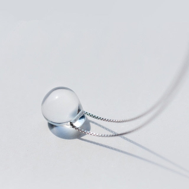 WANTME Fashion Real 100% 925 Sterling Silver Mermaid Tear Pendant Necklace for Women Three Chain Lengths Optional Party Jewelry