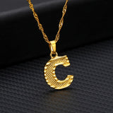 Tiny Gold Initial Letter Necklace For Women Stainless Steel A-Z Alphabet Pendant Necklace Jewelry Christmas Gifts Bijoux Femme