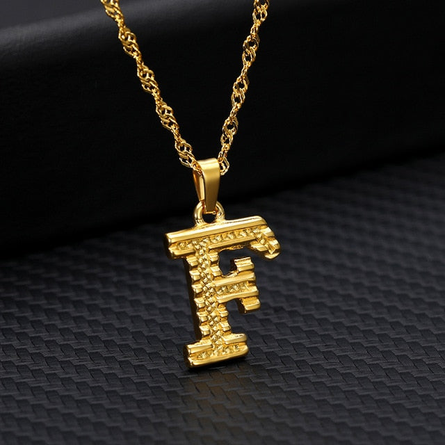 Tiny Gold Initial Letter Necklace For Women Stainless Steel A-Z Alphabet Pendant Necklace Jewelry Christmas Gifts Bijoux Femme
