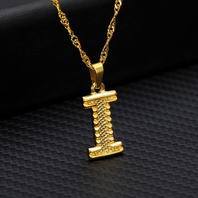 Tiny Gold Initial Letter Necklace For Women Stainless Steel A-Z Alphabet Pendant Necklace Jewelry Christmas Gifts Bijoux Femme