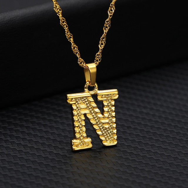 Tiny Gold Initial Letter Necklace For Women Stainless Steel A-Z Alphabet Pendant Necklace Jewelry Christmas Gifts Bijoux Femme
