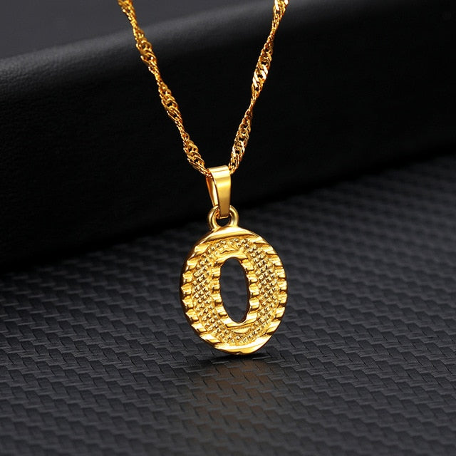 Tiny Gold Initial Letter Necklace For Women Stainless Steel A-Z Alphabet Pendant Necklace Jewelry Christmas Gifts Bijoux Femme