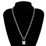 SHIXIN Punk Hip Hop Lock Chunky Necklace Chain