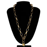 SHIXIN Punk Hip Hop Lock Chunky Necklace Chain