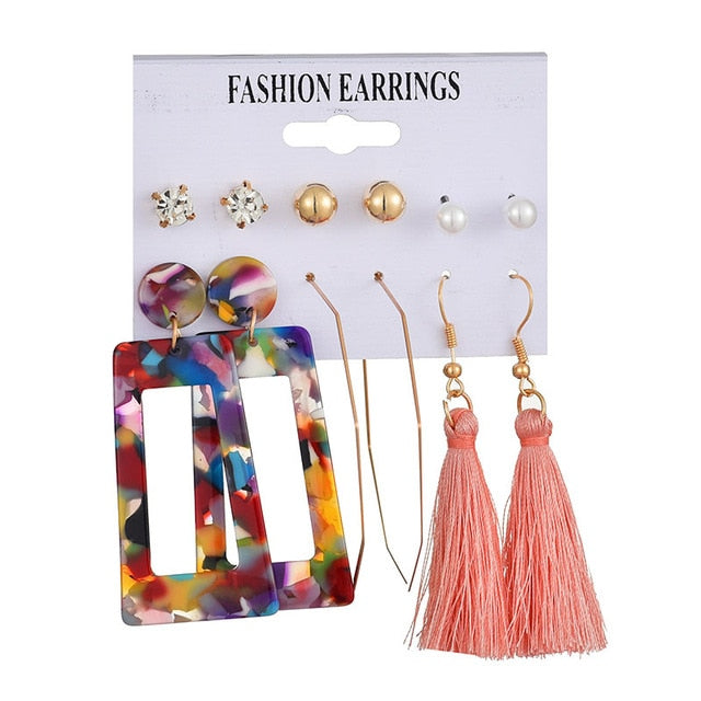 Tassel Acrylic Earrings