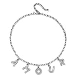 Harajuku Letter Crystal Angel Necklace