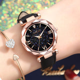 Starry Sky Lady Quartz Leather Band Watch