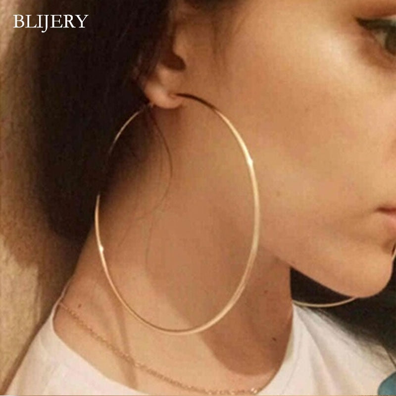 BLIJERY Trendy Large Hoop Earrings