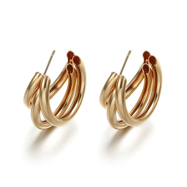 Long Crystal Tassel Gold Color Dangle Earrings