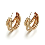 Long Crystal Tassel Gold Color Dangle Earrings