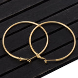 Exaggerate Big Smooth Circle Hoop Earrings