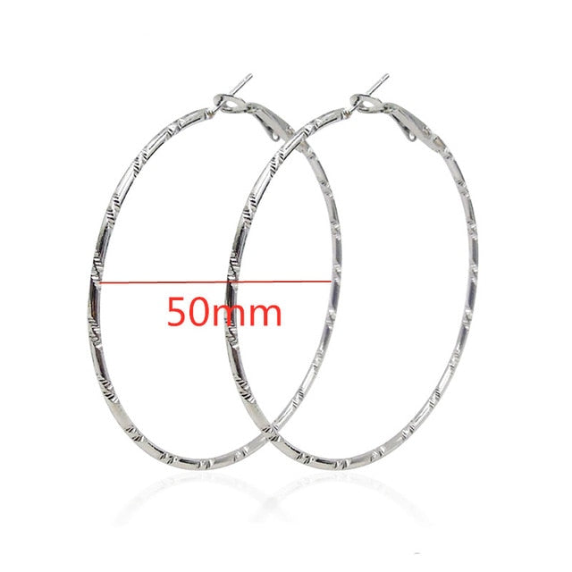 Exaggerate Big Smooth Circle Hoop Earrings