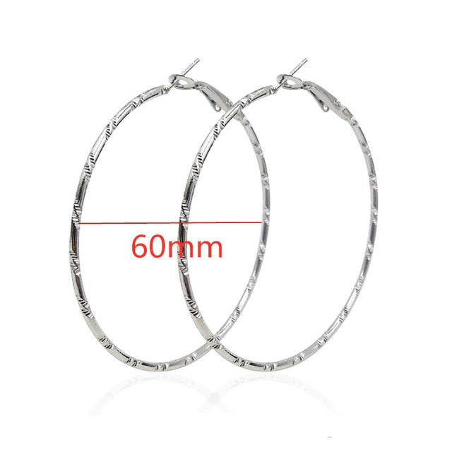 Exaggerate Big Smooth Circle Hoop Earrings