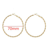 Exaggerate Big Smooth Circle Hoop Earrings