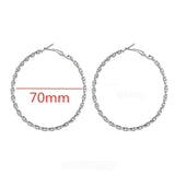 Exaggerate Big Smooth Circle Hoop Earrings