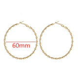 Exaggerate Big Smooth Circle Hoop Earrings