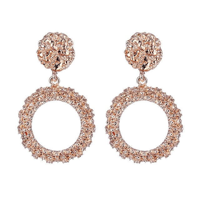 ALIUTOM Metal Geometric Pendant Earrings