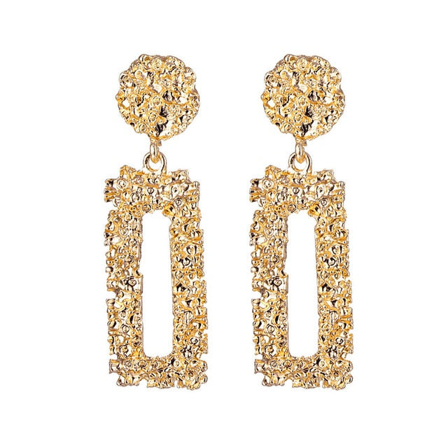 ALIUTOM Metal Geometric Pendant Earrings