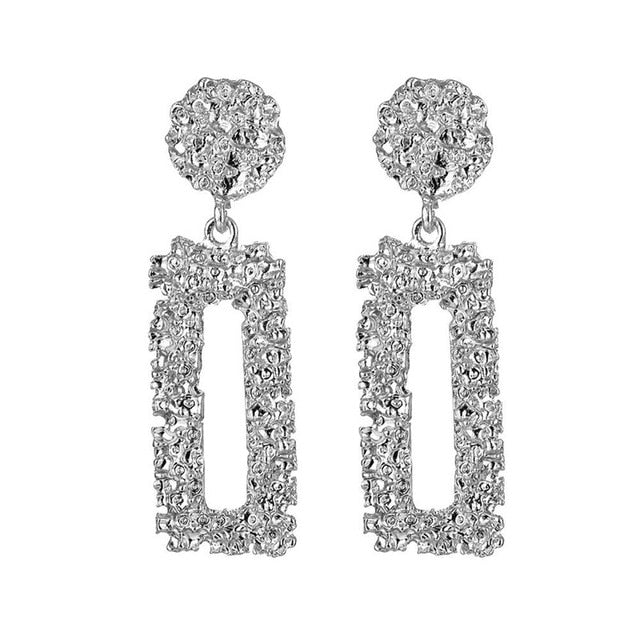 ALIUTOM Metal Geometric Pendant Earrings