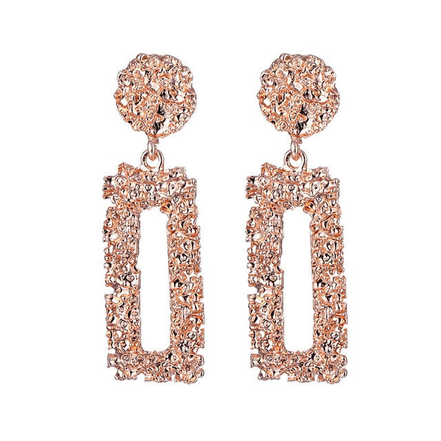 ALIUTOM Metal Geometric Pendant Earrings