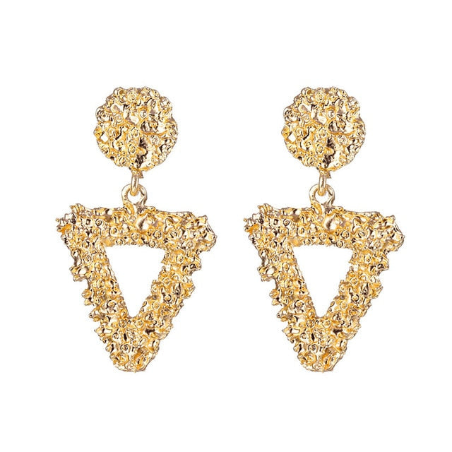 ALIUTOM Metal Geometric Pendant Earrings