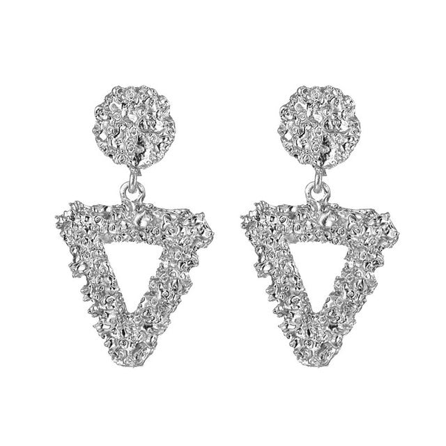 ALIUTOM Metal Geometric Pendant Earrings