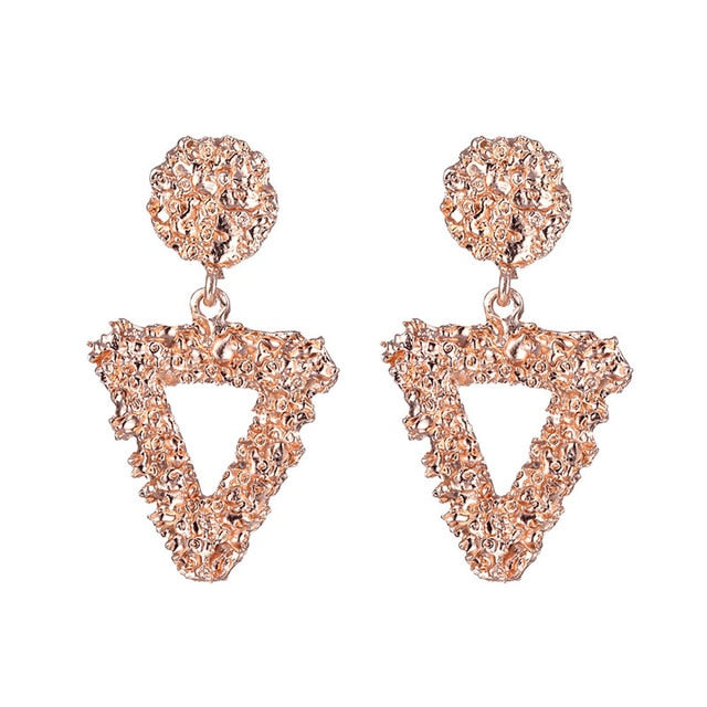 ALIUTOM Metal Geometric Pendant Earrings