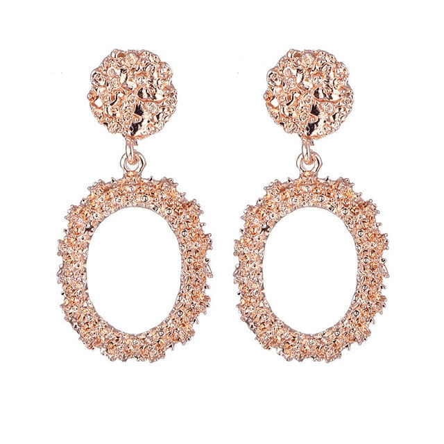 ALIUTOM Metal Geometric Pendant Earrings