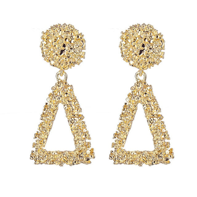 ALIUTOM Metal Geometric Pendant Earrings