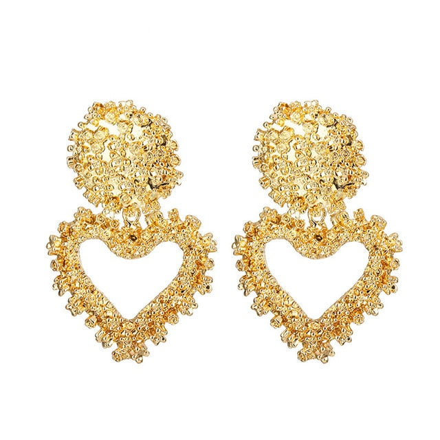 ALIUTOM Metal Geometric Pendant Earrings