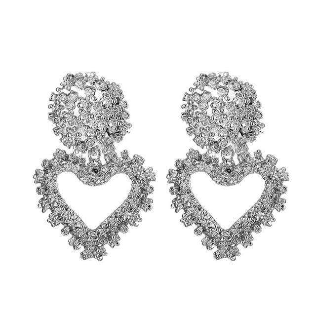 ALIUTOM Metal Geometric Pendant Earrings