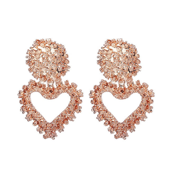 ALIUTOM Metal Geometric Pendant Earrings