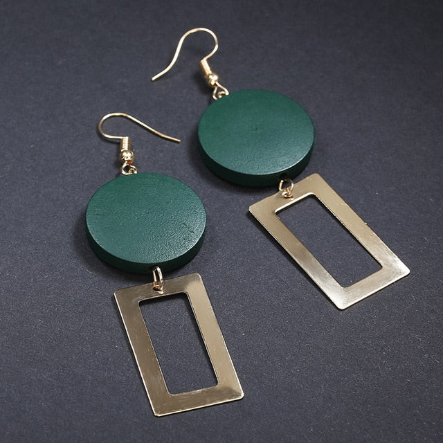 Black Acrylic Drop Earrings