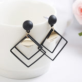 Black Acrylic Drop Earrings