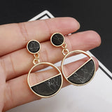 Black Acrylic Drop Earrings