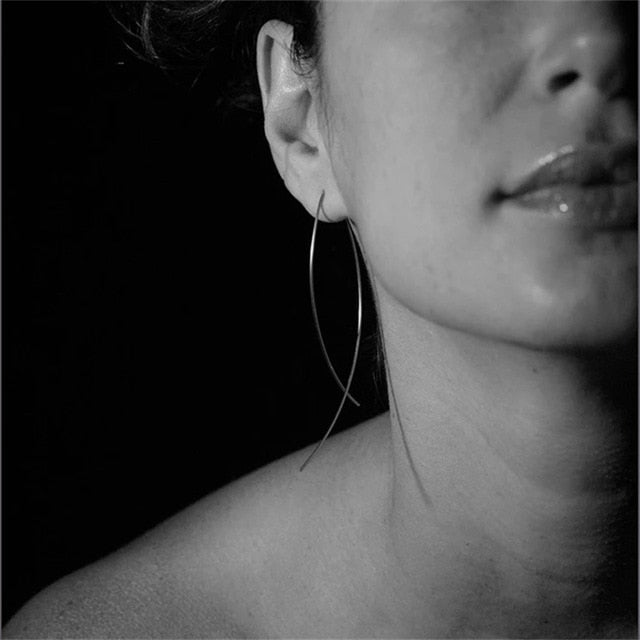 Black Acrylic Drop Earrings