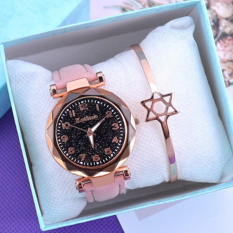 Starry Sky Quartz Wristwatch