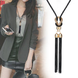 Tassel Long Winter Sweater Chain Necklace