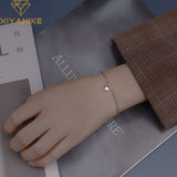 XIYANIKE New Fashion 925 Sterling Silver Couples Bracelet Korean Simple Letter LUCKY Beads Pendant Bracelets Party Jewelry Gifts