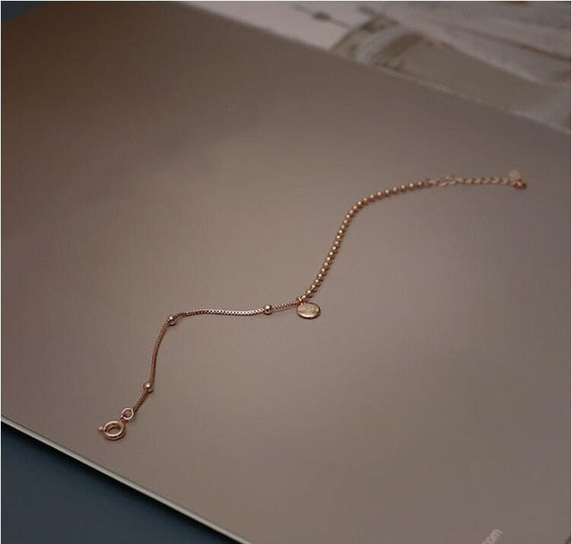 XIYANIKE New Fashion 925 Sterling Silver Couples Bracelet Korean Simple Letter LUCKY Beads Pendant Bracelets Party Jewelry Gifts