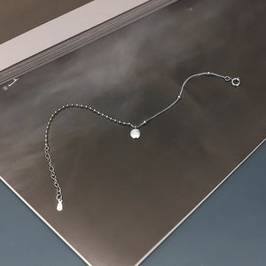 XIYANIKE New Fashion 925 Sterling Silver Couples Bracelet Korean Simple Letter LUCKY Beads Pendant Bracelets Party Jewelry Gifts