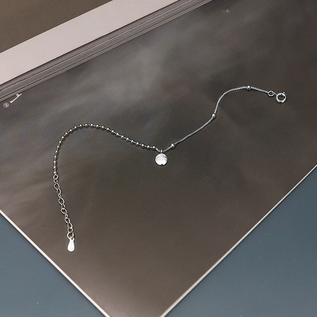 XIYANIKE New Fashion 925 Sterling Silver Couples Bracelet Korean Simple Letter LUCKY Beads Pendant Bracelets Party Jewelry Gifts