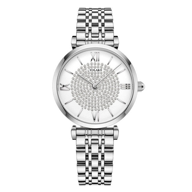Silver Mesh Strap Quartz Watch