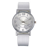 Silver Color Heart Ladies Wrist Watch