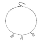 Harajuku Letter Crystal Angel Necklace