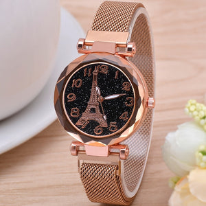 Luxury Starry Sky Stainless Steel Mesh Watches