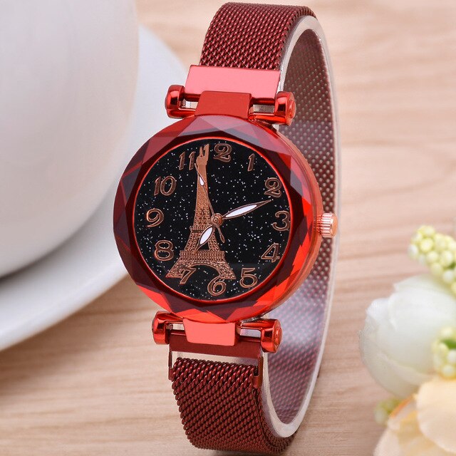 Luxury Starry Sky Stainless Steel Mesh Watches