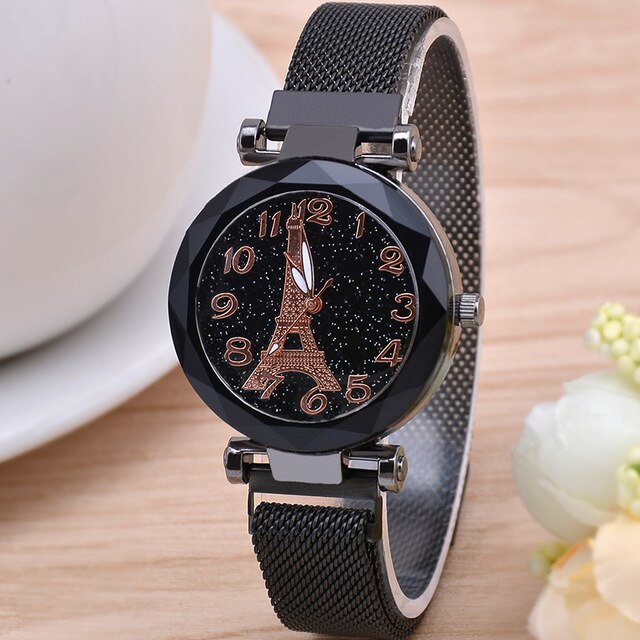 Luxury Starry Sky Stainless Steel Mesh Watches